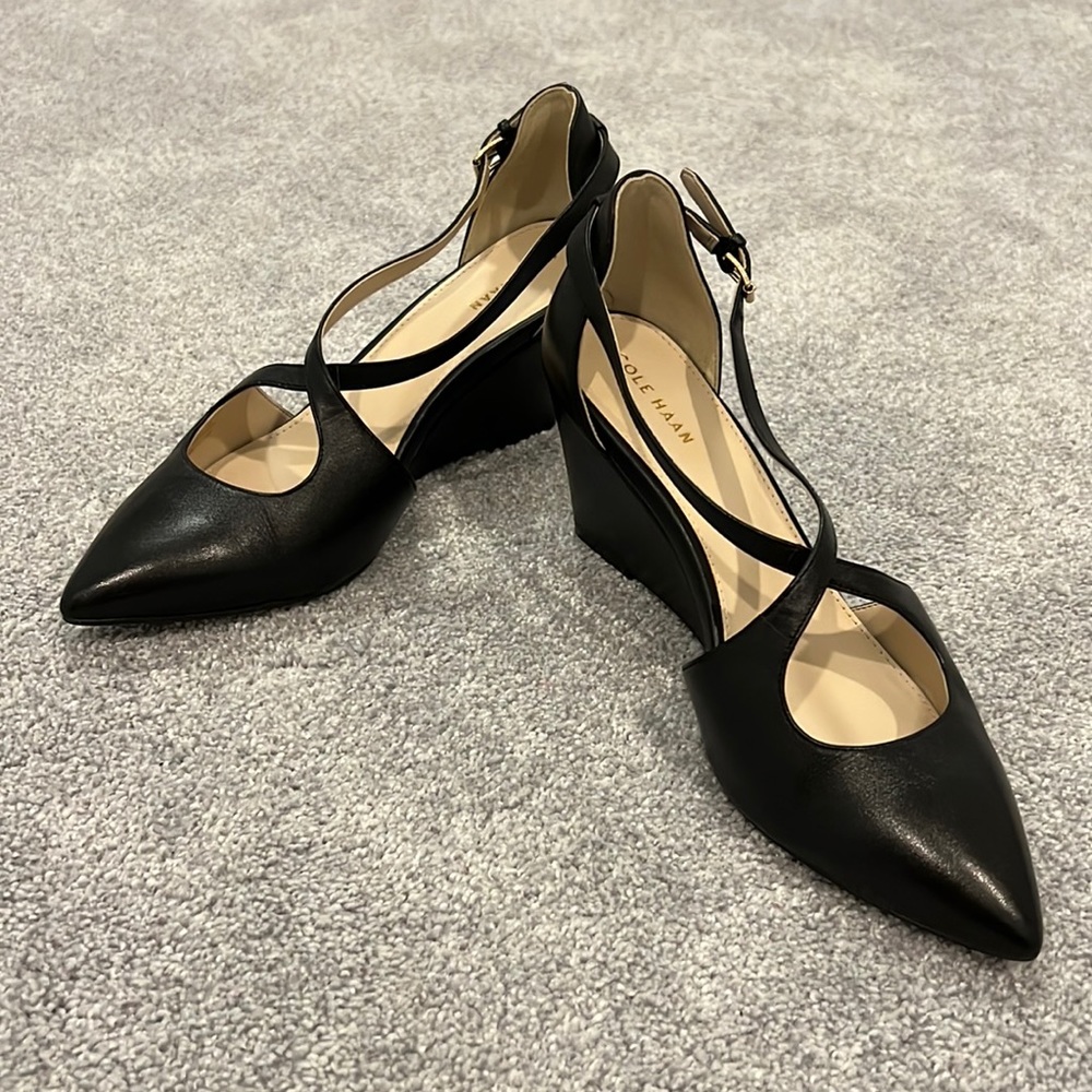 Cole Haan leather wedge heel